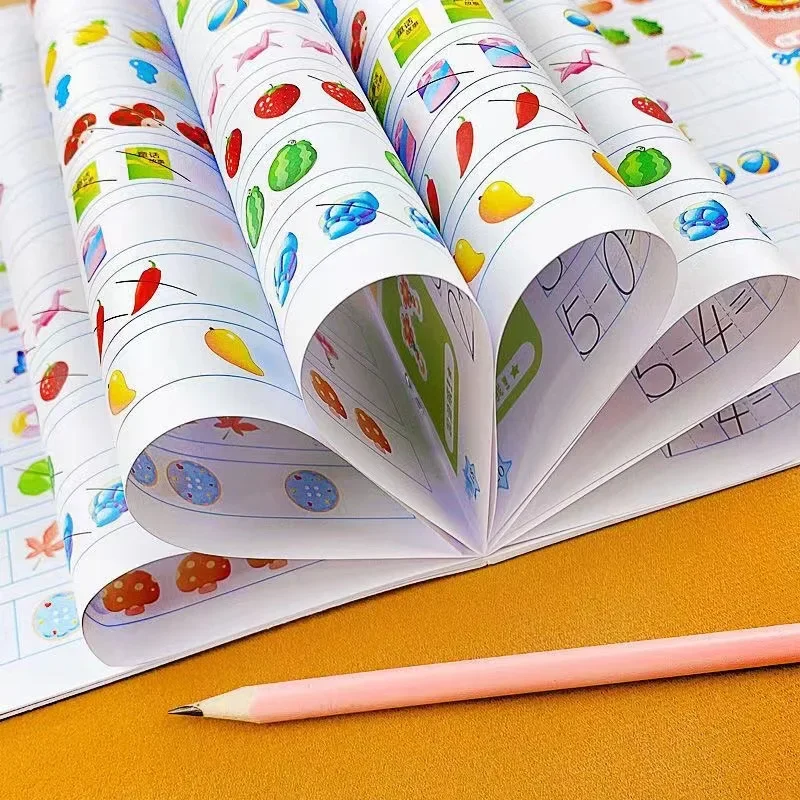 35 Pages Kids Learning Math Early Education Exercise Questions Within 10 Workbook Handwritten Arithmetic Exercise Books