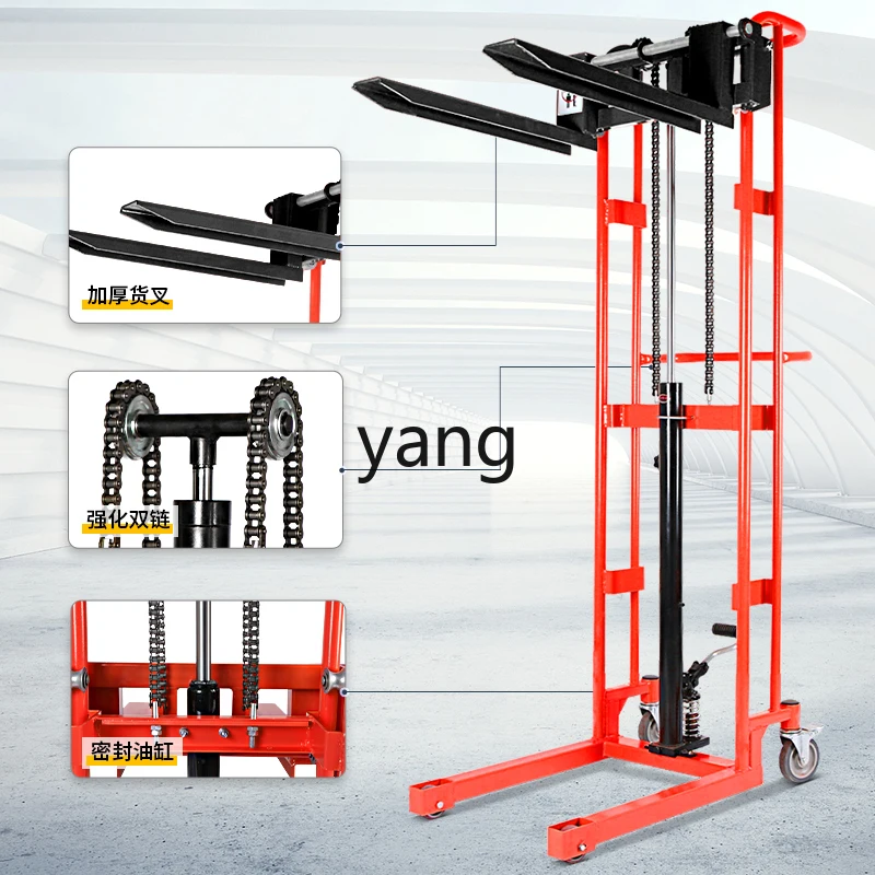 

LMM Mini Forklift Manual Hydraulic Stacking Light Small Lifting Handling Truck