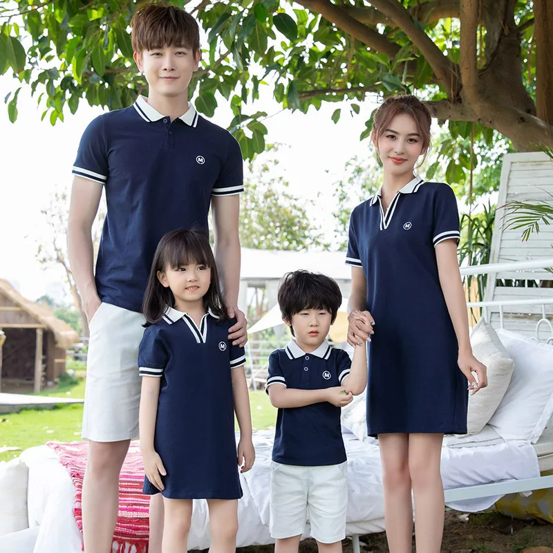 New Arrival Family Matching Outfits Summer Style Cotton T-shirt for Mom Dad and Kids