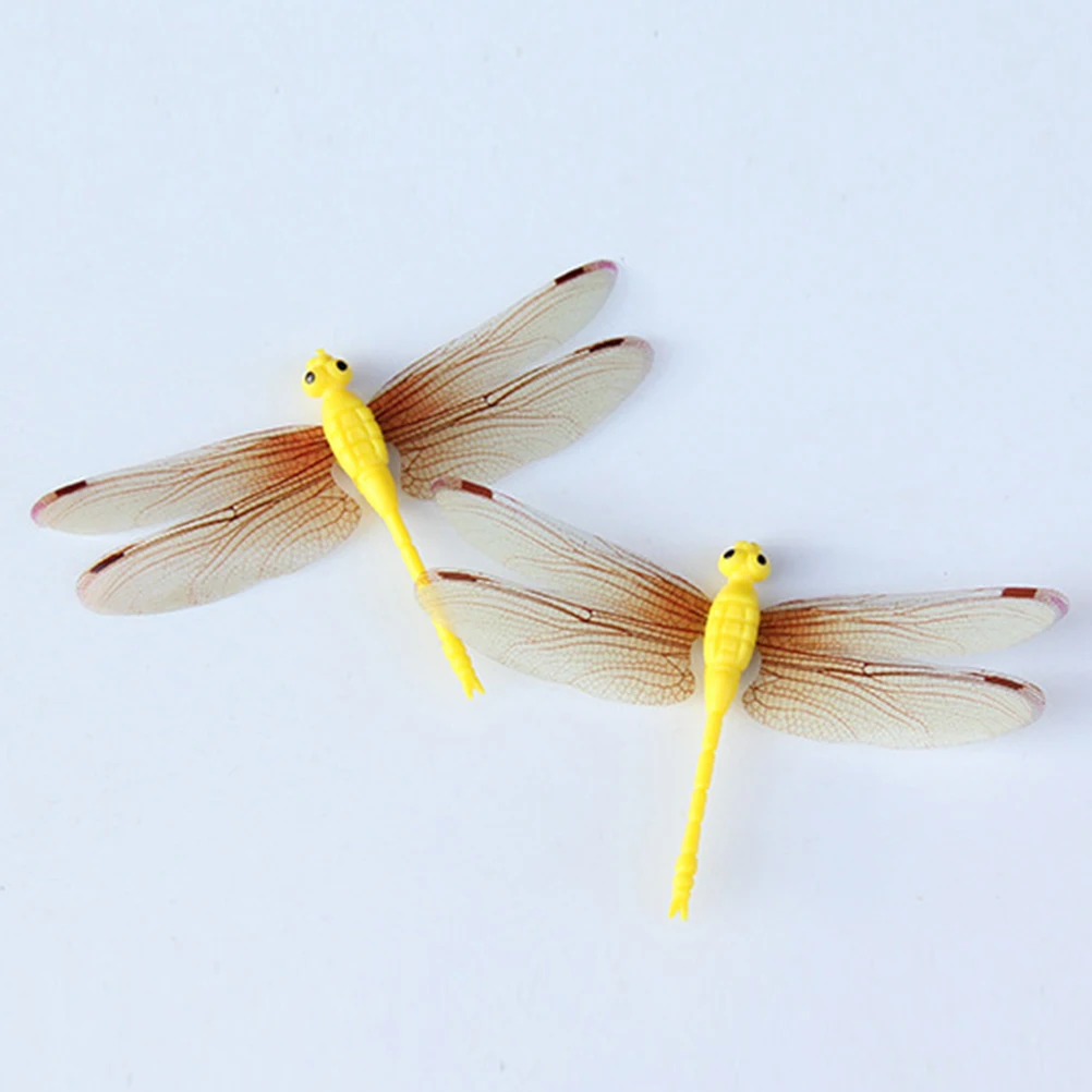 

20pcs Luminous Dragonfly Decor Pvc Waterproof Night Light For Indoor Outdoor Flower Pot Art Photography Lifelike