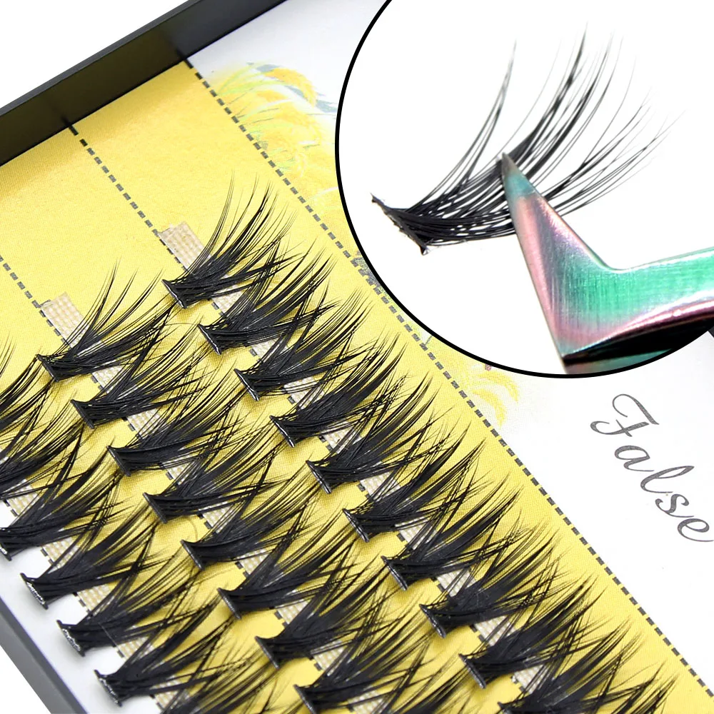 New Collection Fluffy 40D Eyelash Extension Mega Thick Natural Long Volume Effect Faux Makeup Lahses Bunche Individual Cilias