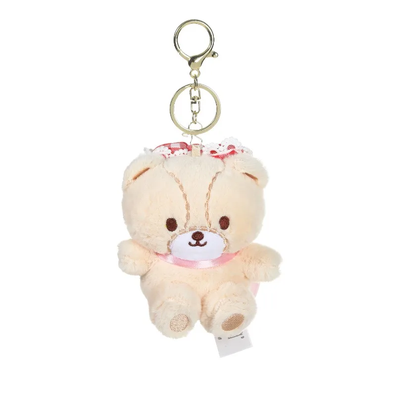 かわいいリトルツインスターズのクマぬいぐるみペンダントキーホルダーバックパッケージ装飾ペンダントキーホルダーソフトぬいぐるみホリデーギフト