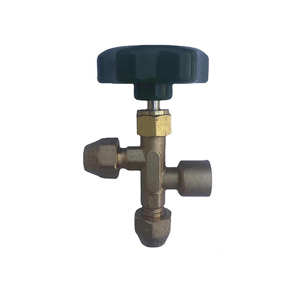 1/4 بوصة إضافة الفلورايد صمام 3-way المهنية سيارة السائل/صمام التبريد البريطانية القياسية BS صمام لمكيف الهواء