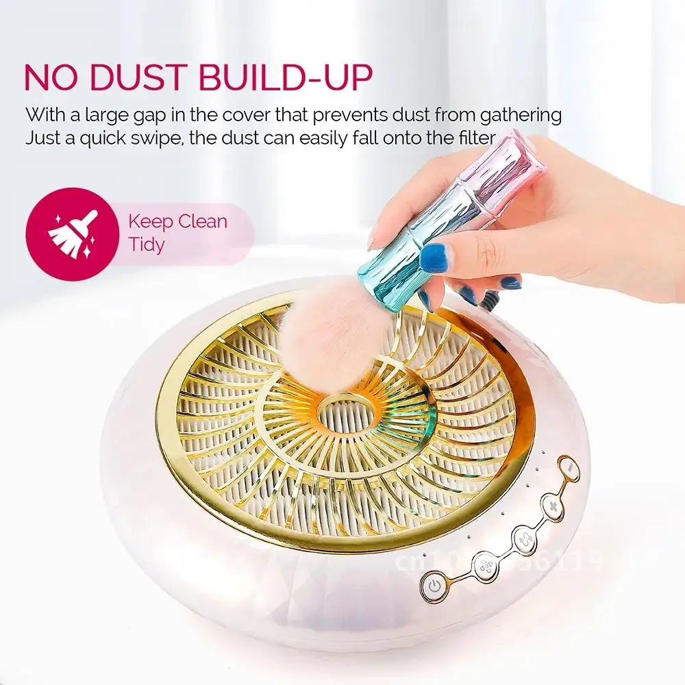 Brushless Nail Dust Collector For Manicure Machine With Reusable Filter Low Noise Nail Vacuum Cleaner For Nail Art Salon Tools