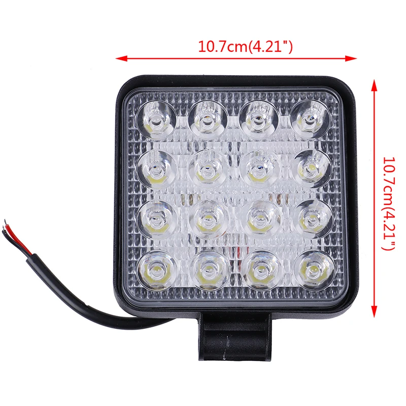 4 นิ้ว 48W ไฟ LED ทํางานรถบรรทุกออฟโรดรถแทรกเตอร์สปอตไลท์ 12V 24V สแควร์