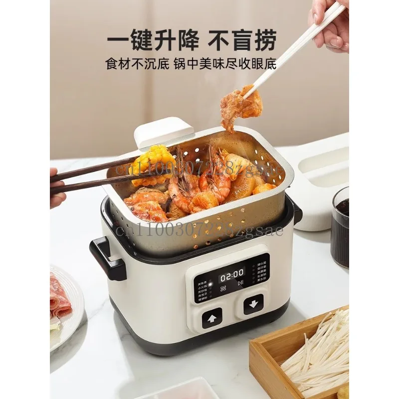 Oden cooking lift electric hot pot multi-function one-person food cooking, frying, roasting, electric cooking hot pot