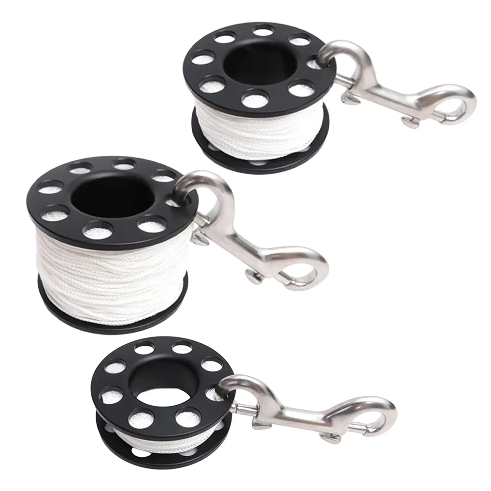 

Катушка для подводного плавания с пальцами 15 м/30 м/50 м с двойной защелкой-крючком 90 мм для повышения удобства во время дайвинга