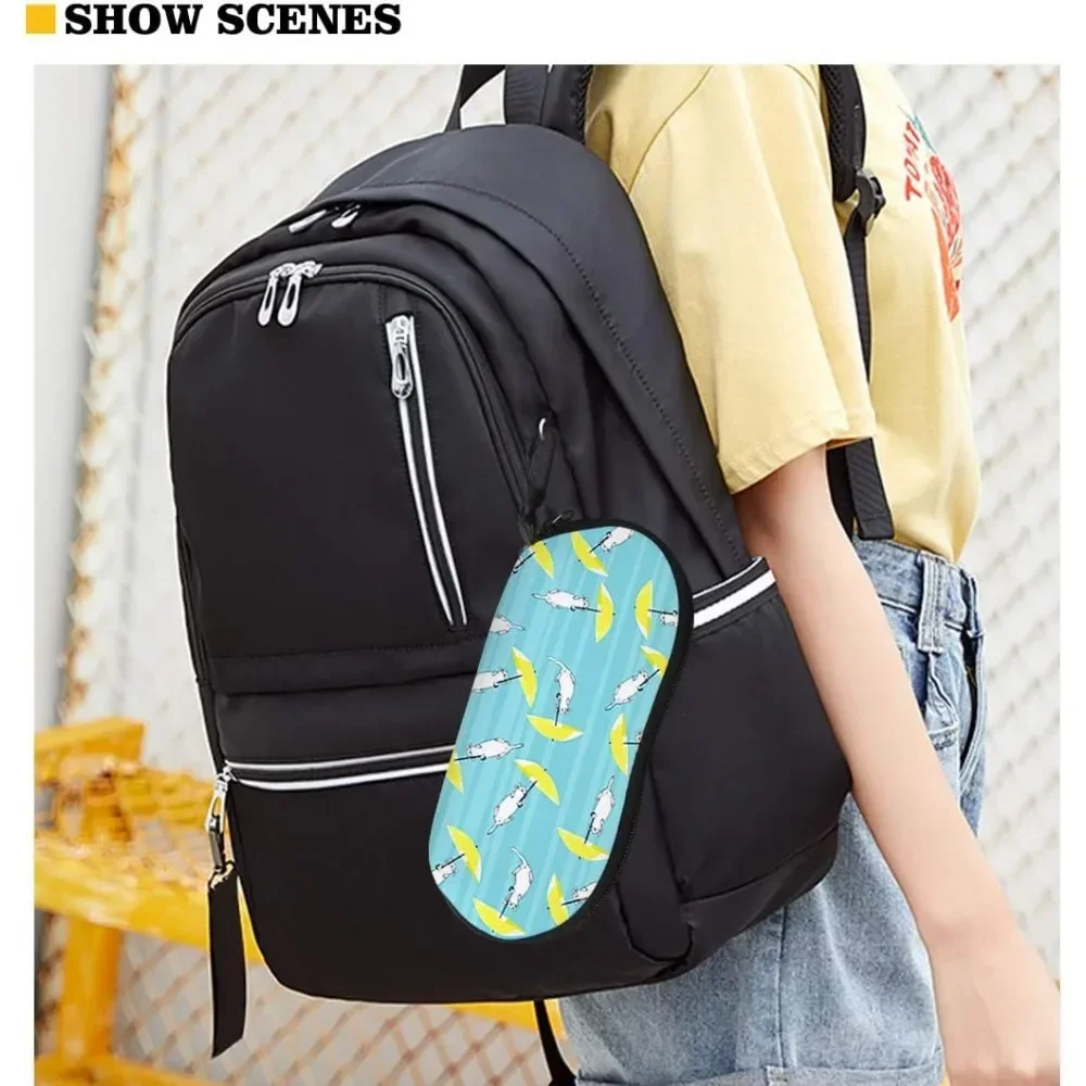 دولفين المحيط نظارات الحقيبة يطبع سستة لينة نظارات صندوق تخزين السفر في الهواء الطلق المحمولة المضادة للضغط حقيبة النظارات الشمسية