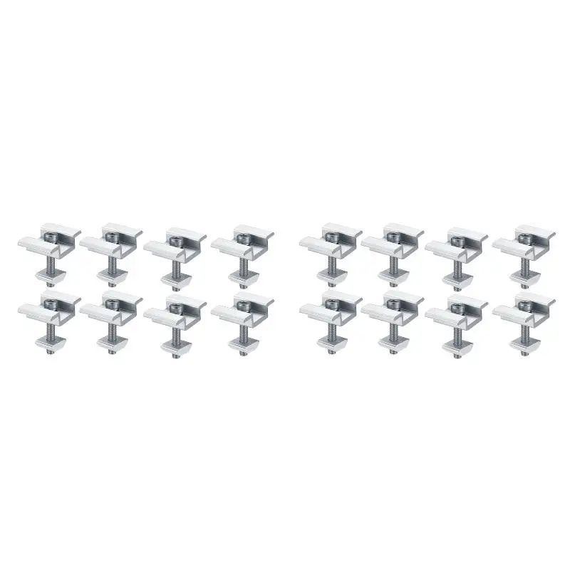 2PackX(8Pack Solar Panel Mounting Brackets, Solar Panel End Clamps, Centre Clamps, for PV Solar Panel Solar Module 30mm)