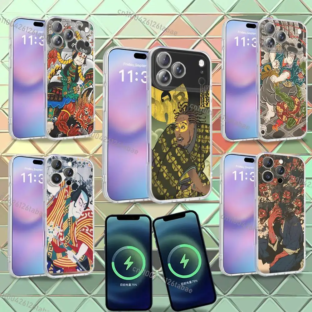 

COOL Japan Ukiyo-e Samurai Sea Phone Case For iPhone 16,14,11,17,13,15,12,Air,Plus,Pro,Max,E,Mini Frosted for Magnetic Wireless