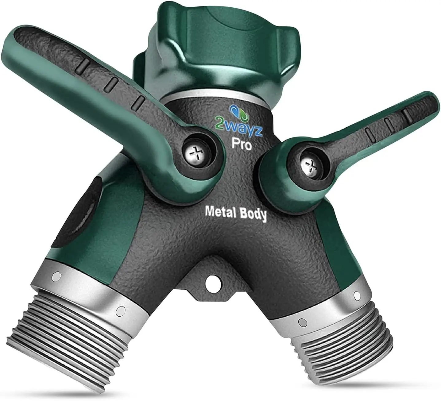 Hose Splitter 2 Way Heavy Duty Outdoor Faucet and Garden Connector Water Spigot Splitter Durable Y Adapter Zinc Alloy
