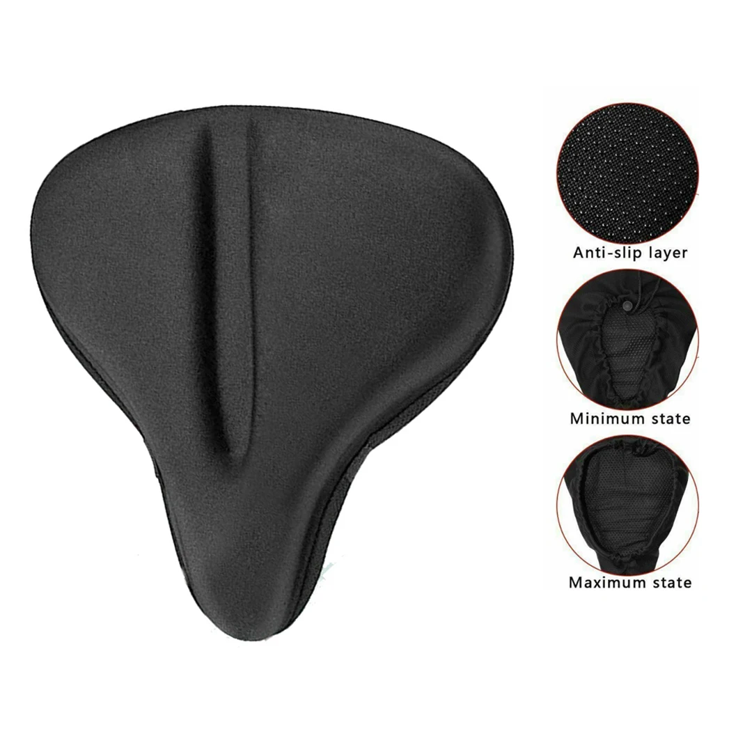 Bicycle Saddle Gel Cushion Cover Ergonomic design For Comfortable Exercise Bike Seat Pad Bike Cycling