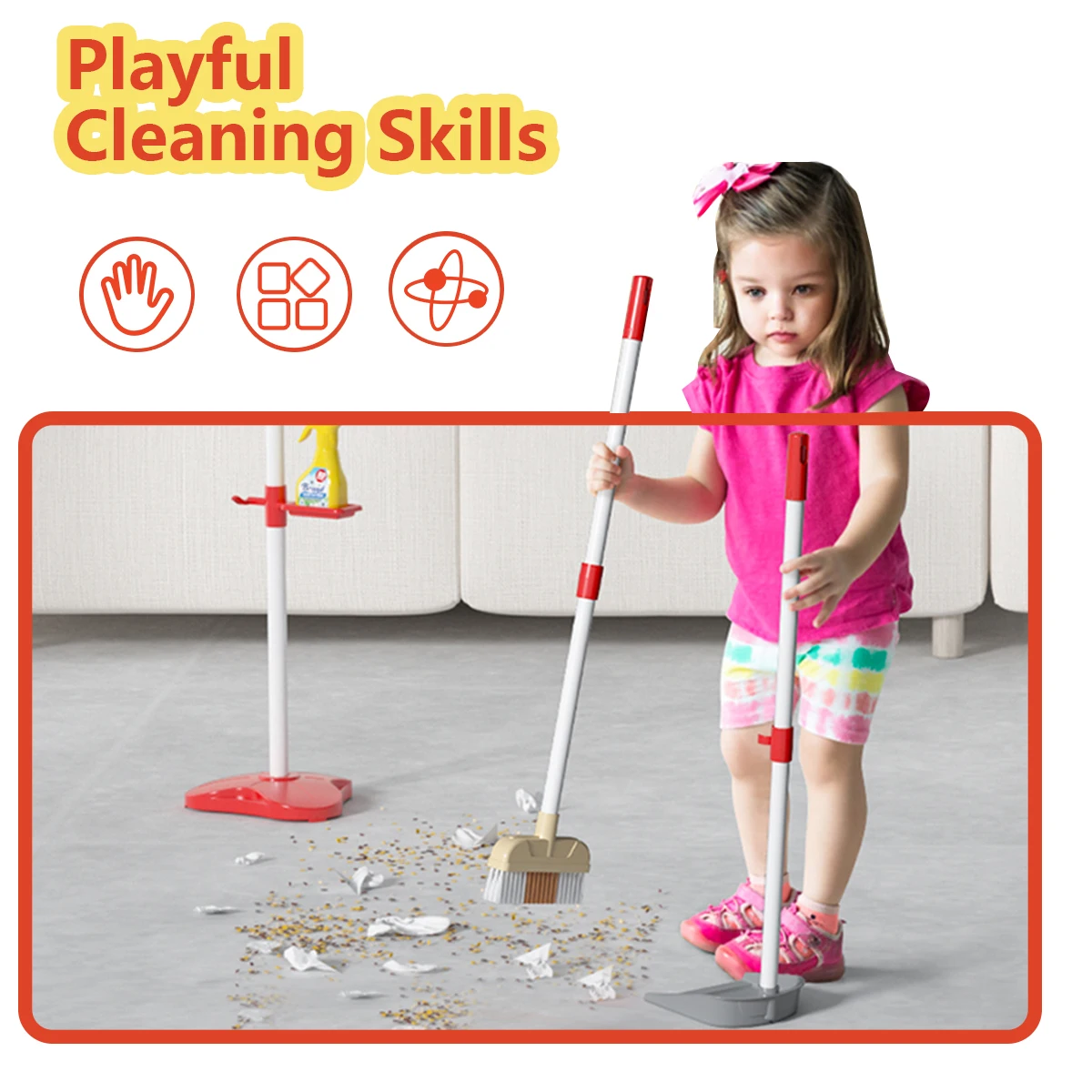 Kinderen Schoonmaken Speelgoed Set voor Peuters Mini Bezem Stoffer Mop Fantasiespel Huishoudelijke Benodigdheden Kits Montessori Speelgoed Meisje Jongen Geschenken