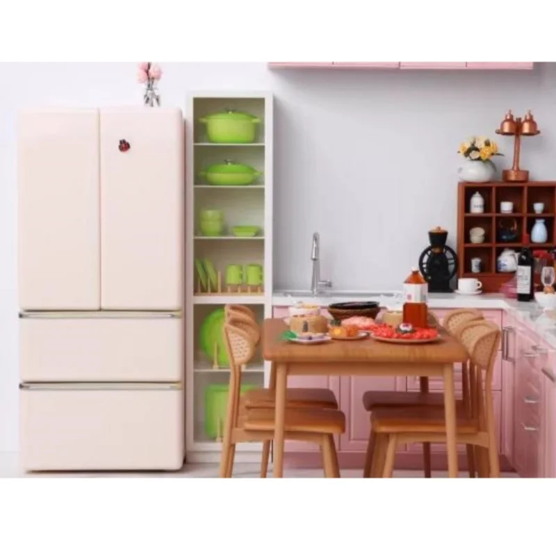 1/6 Doll House Model Furniture Accessories Colored Long Cabinet Kitchen Sideboard Bjd Ob11 Gsc Blyth Soldier Lol Miniature Decor