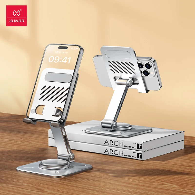 Xundd Phone Holder Foldable Portable Heat Dissipation Design Stable Support Fit for Multiple Scenarios Phone Stand