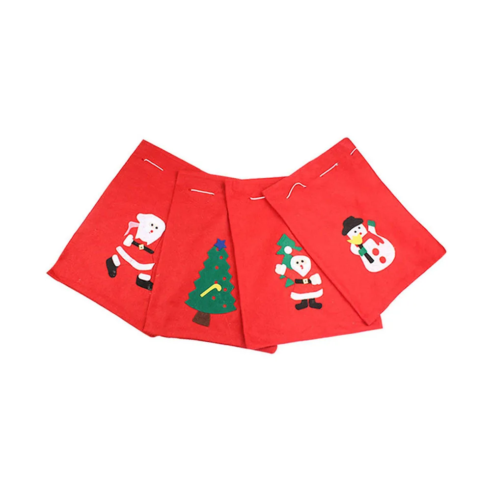 

Christmas Fabric Santa Claus Gift Sack Large Capacity Tear Resistant Reusable Drawstring Candy Bags Goodie Bag Xmas Stocking