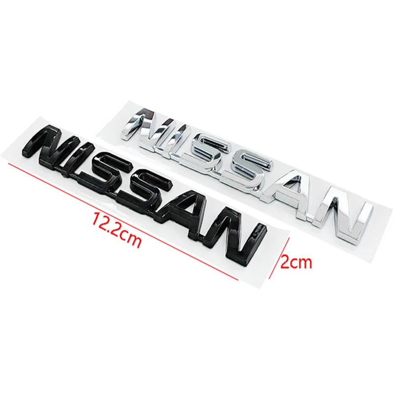 ABS Car Trunk Rear Body Side Emblem Letter Sticker for Nissan Qashqai J11 J10 Leaf Juke Patrol Micra X Trail Tiida Nismo Note