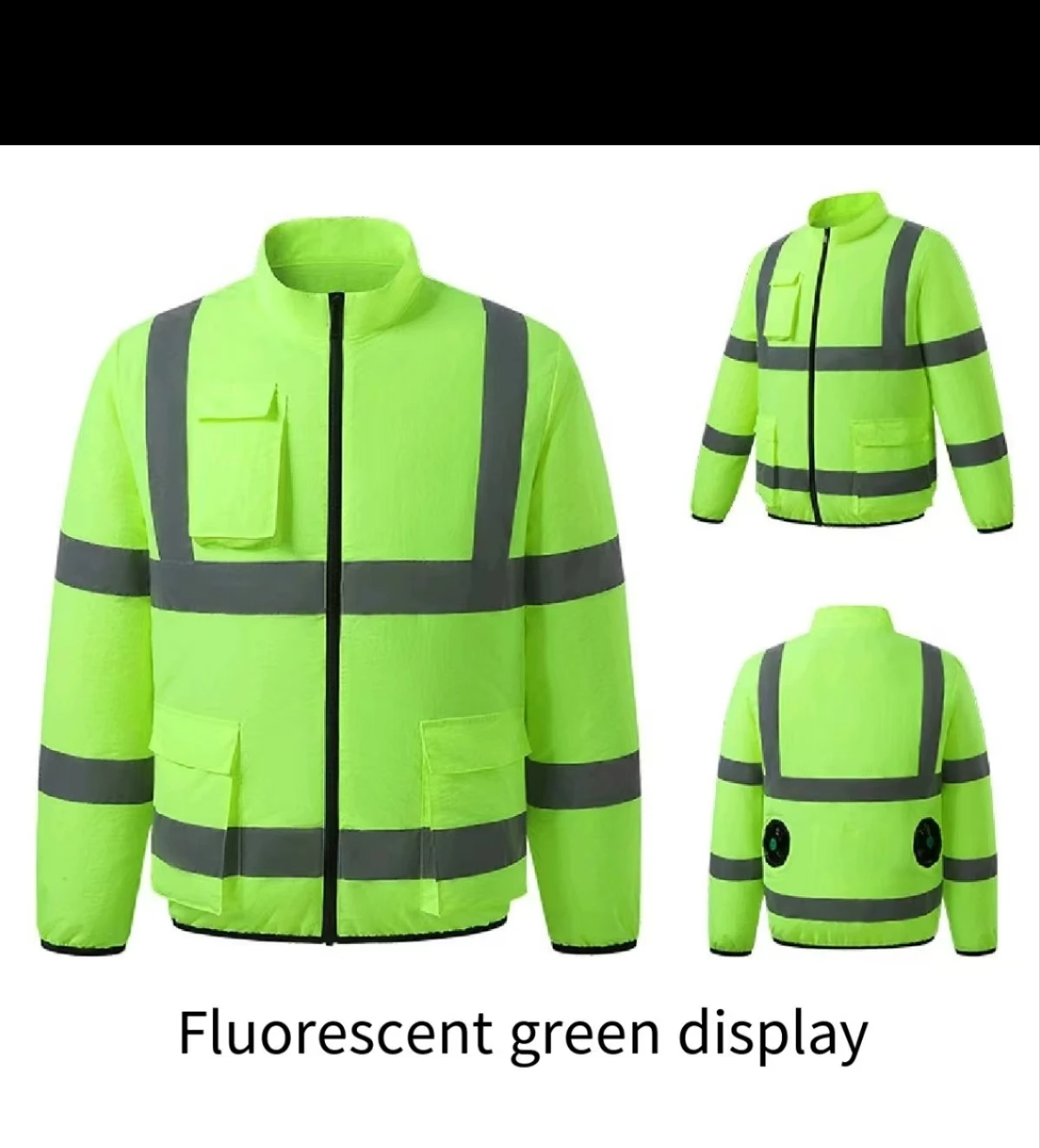 شرائط عاكسة صيفية جديدة للرجال والنساء، ملابس عمل خارجية، ملابس مكيفة مع مروحة، تبريد وسكتة حرارية