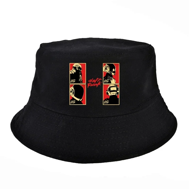Summer Cap Sun Visor Think About Ways Hip Hop Caps Daft Punk Electronic Music Band Bucket Hat Gorras