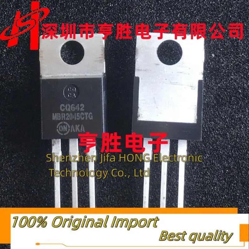 10PCS/Lot   MBR2045CT MBR2045CTG  ON TO-220 45V 20A Imported Original Best QualityReally Stock Original