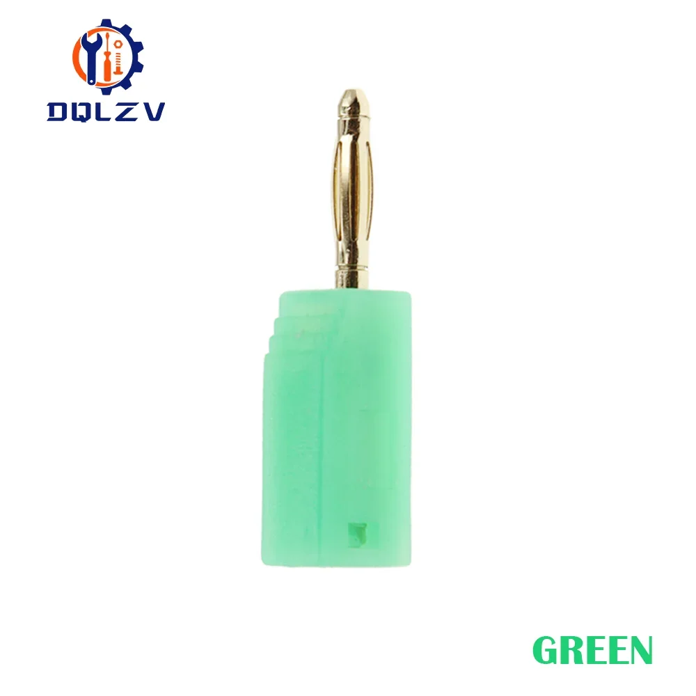 2 mm stapelbarer Bananenstecker, vergoldetes Kupfer, Mini-Stecker mit 2 mm Buchse, geschweißt/gelötet, 30 V/10 A
