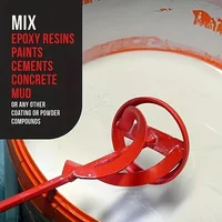 1Pc Hexagonal Shaft Gypsum Paint Mixer Accessories, Electric Drill Stirring Paddle, Multi-Functional Filler Cement Mortar Stirr 4