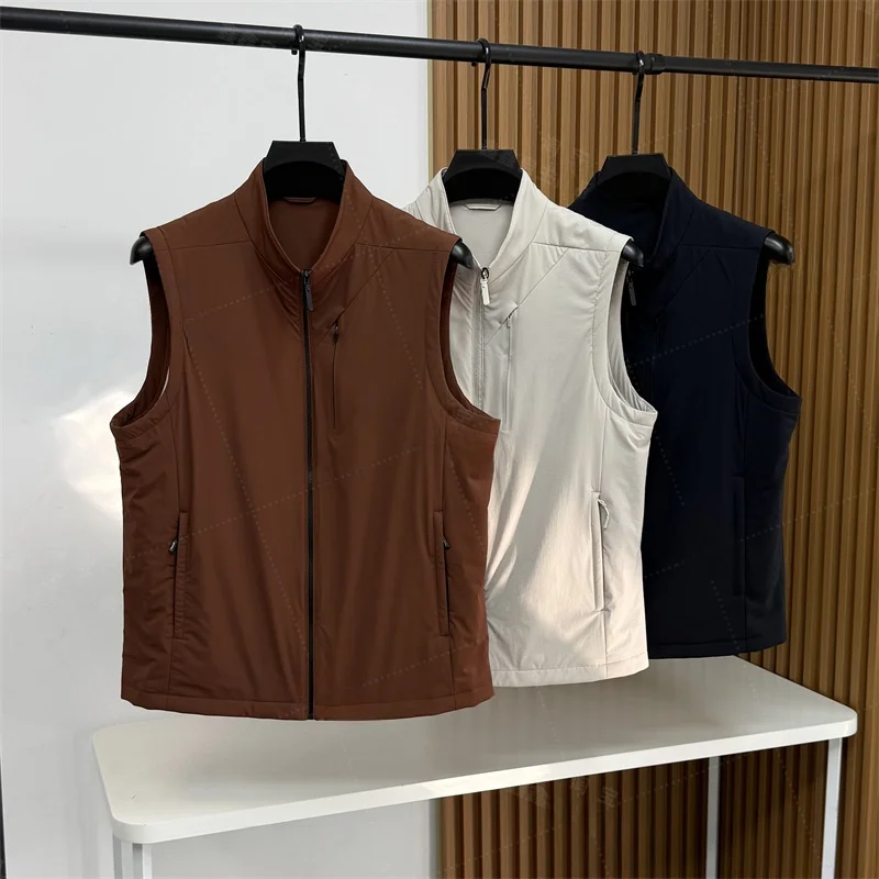 

Thiened Silk Filling Leisure Ne Stand-up Men's Jaet Svel Milk Silk Casual Faion Urban Sle Autumn Winter All-m...