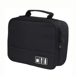 Travel Closet Organizer Case for EJEAS V4C PLUS V6C PRO Referee Intercom Headset Storage Bag Zipper Accessories Data Cable USB