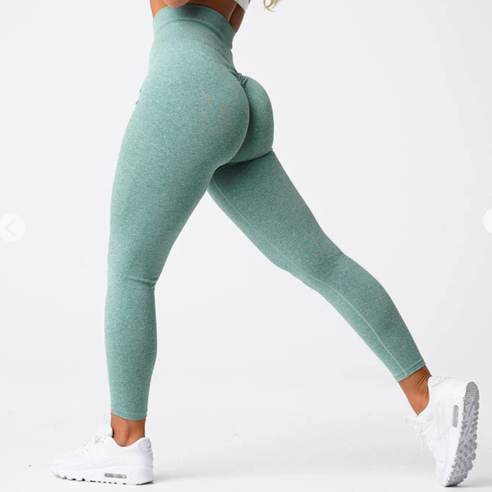 Seamless Scrunch Leggings para Mulheres, Calças justas de treino, Ginásio Fitness, Grosso Sports Legging, Squatproof Yoga Vestuário, Novo