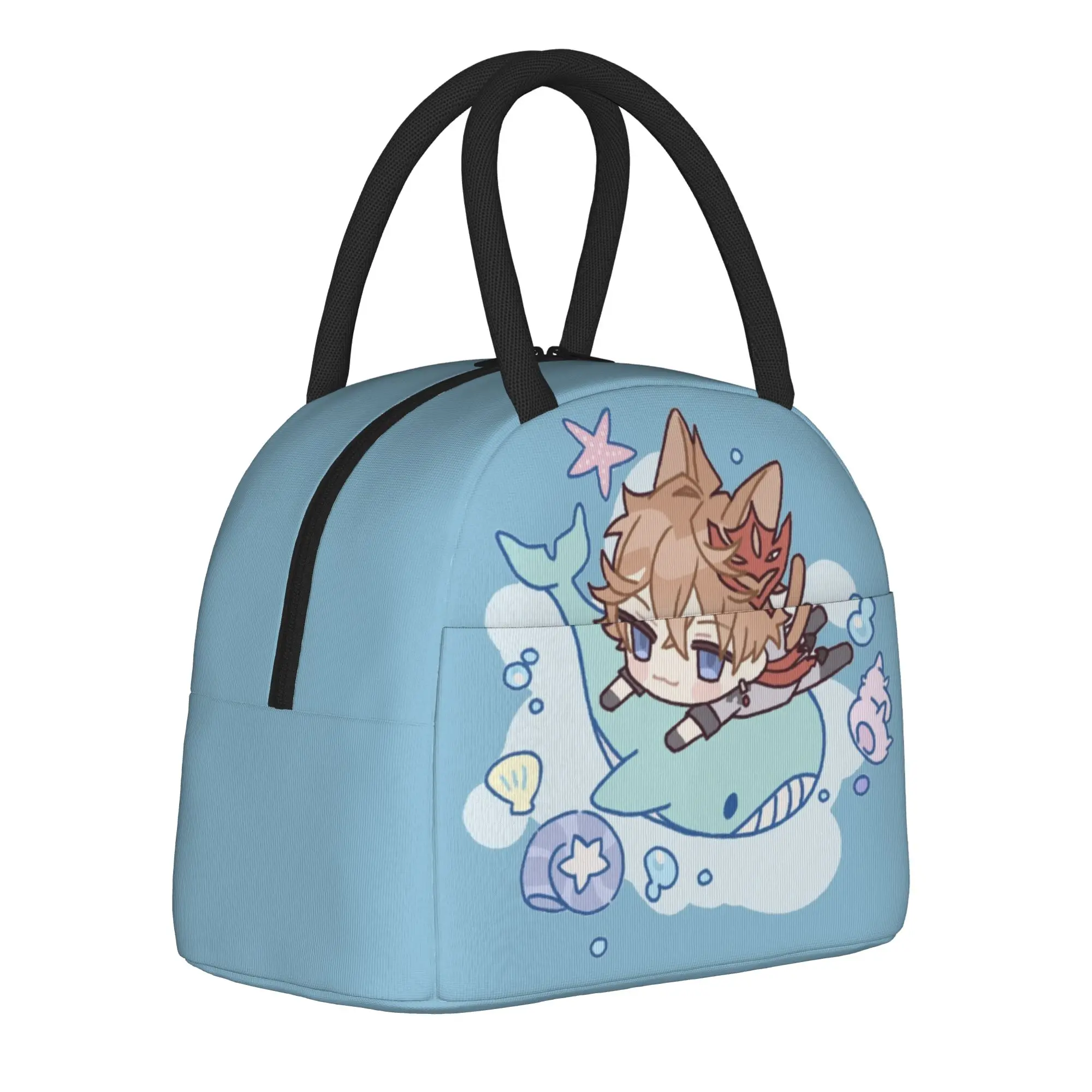 Genshins Impact Chibi Childe  Insulated Lunch Bags Cooler Bag Lunch Container  High Capacity Tote Lunch Box Men Women