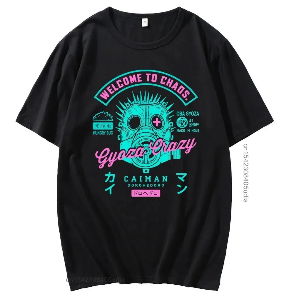 Anime Dorohedoro T-Shirt 90er Jahre willkommen im Chaos drucken Kurzarm Tops männlich lose Mode