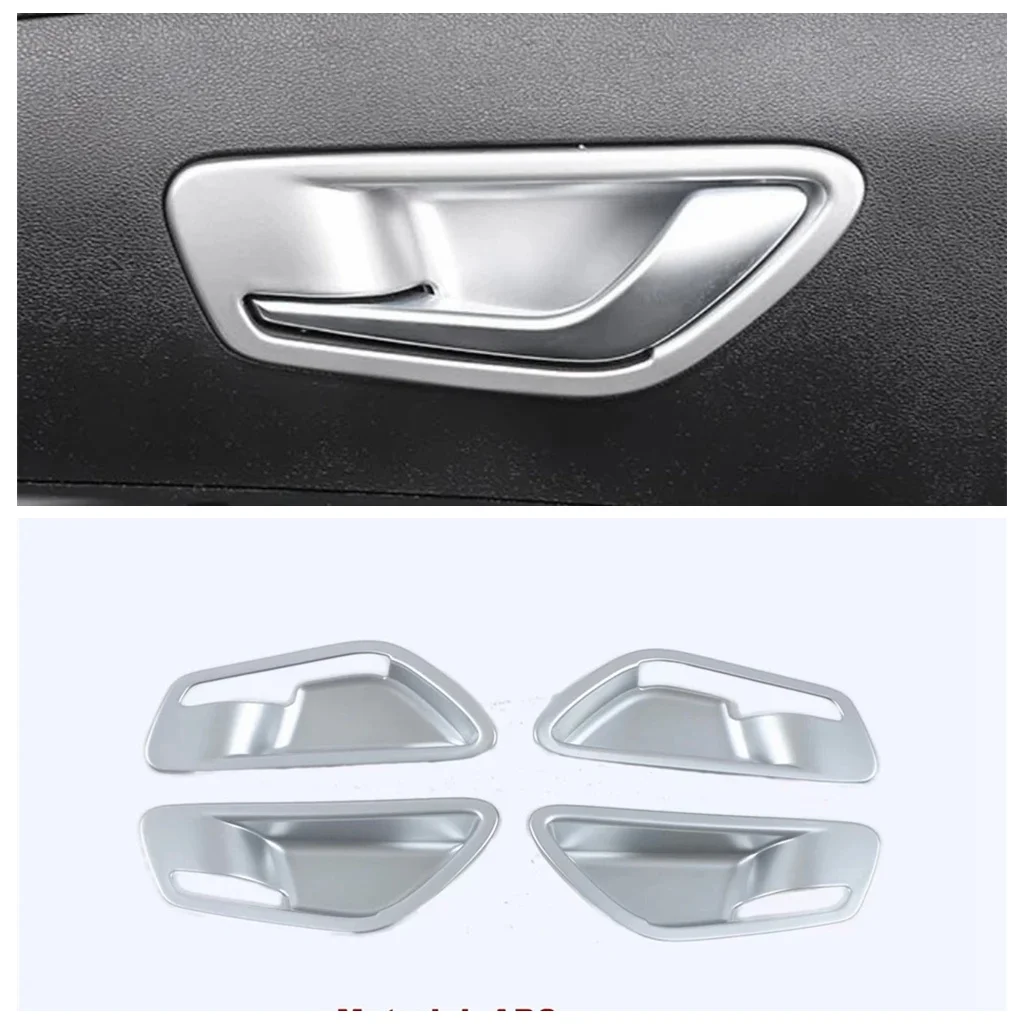 ABS Inner Door Handle Clasing Bowl Decoration Frame Cover Trim For Hyundai Tucson NX4 2021 2022 2023 2024 2025 Car Accessories