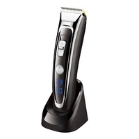 Ceramic Blade Clipper with LCD Display Ultra-Quiet Electric Hair Trimmer Fast-Charging Station&Barber-Grade Scissors