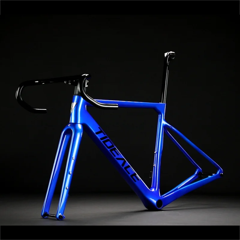 NEW 160mm and 140mm Flat Mount Disc Brake Compatible Carbon Gravel Bike Frame 700C Aero Gravel Road Bicycle Frameset