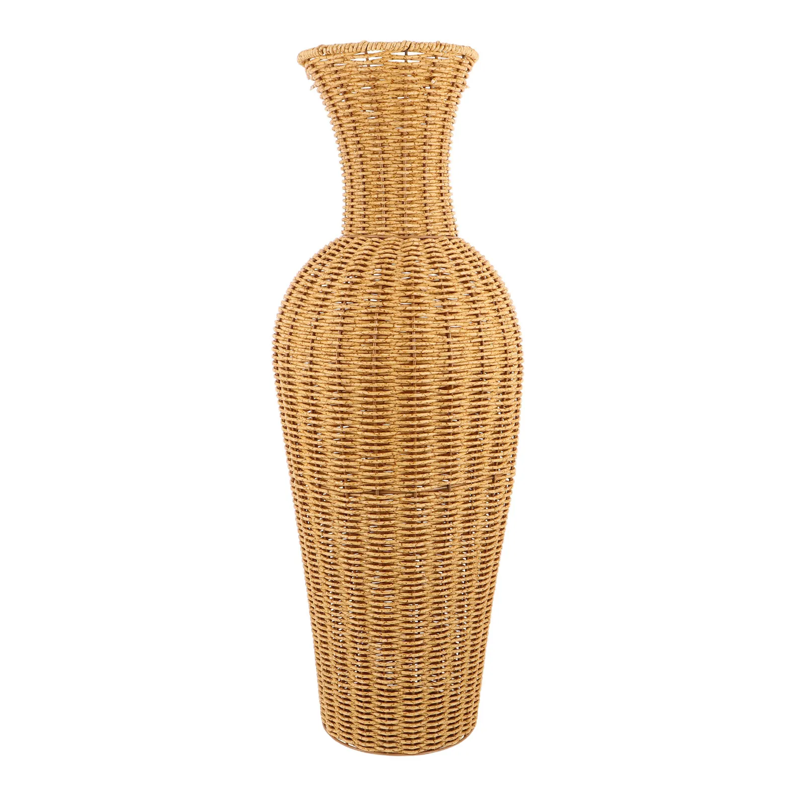 Simulation Rattan Woven Large Flower Vase Tall Floor Vase Rustic Decorative Holder for Dried Flowers Pampas Grass - view 6
