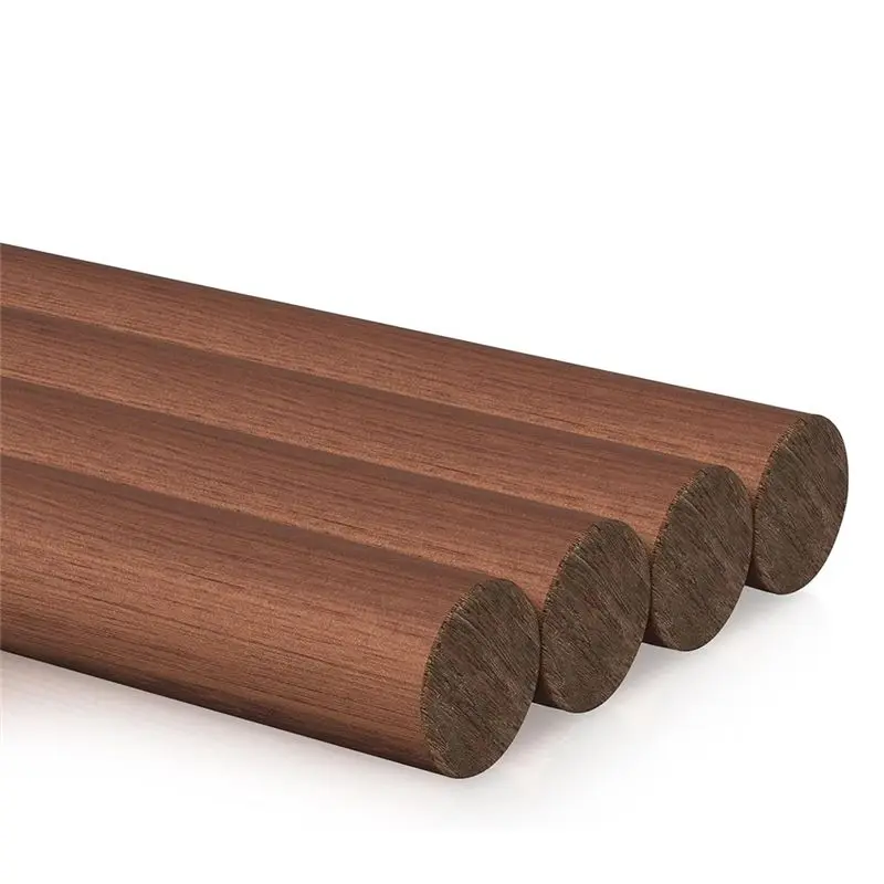 Top Sale 4Pcs Walnut Wooden Dowel Rods 3/4 X 12 Inch Unfinished Round Wood Sticks For Crafts
