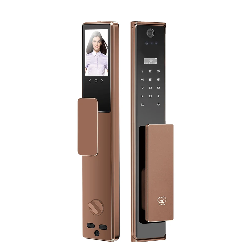 Home Smart Fingerprint Lock with High-Definition Large Screen Supports Wrist NFC Unlocking Memory Card Storage