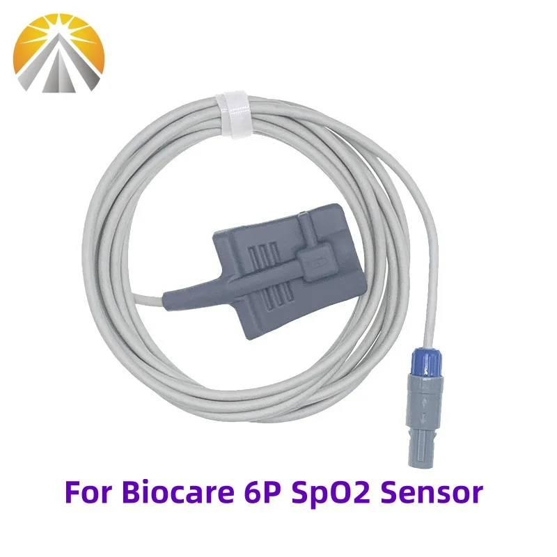 6 Pin SpO2 Sensor Adult Child Neonate Pediatric Type For Biocare IM7 IM8 IM12 IM15 Reusable SAO2 Probe Long Wire Single Slot