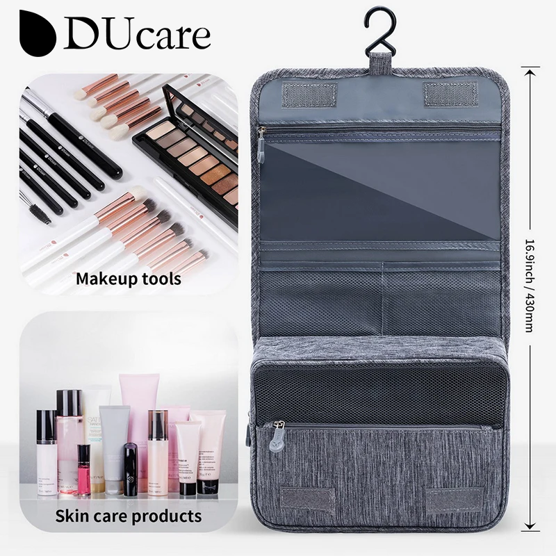 DUcare-Outdoor Makeup Brushes Bag para Mulheres, Cosmetic Bag, Organizador de Higiene Pessoal, Impermeável, Feminino Armazenamento, Make up Cases, Menina