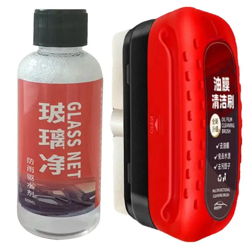 

Car Glass Oil Film Stain Removal Cleaner Oil Film Remover For Glass Auto Glass Oil Film Remover 120ml For Easily Restore Glass