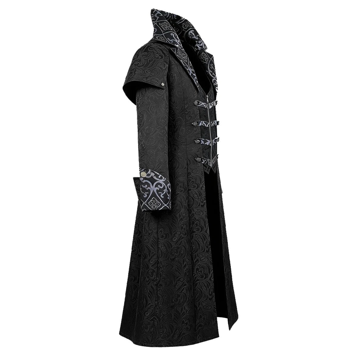 Abrigo Chaqueta Medieval de Halloween, Disfraz de Cosplay de Banquete de Palacio Vintage Oscuro Gótico para Hombre Europeo