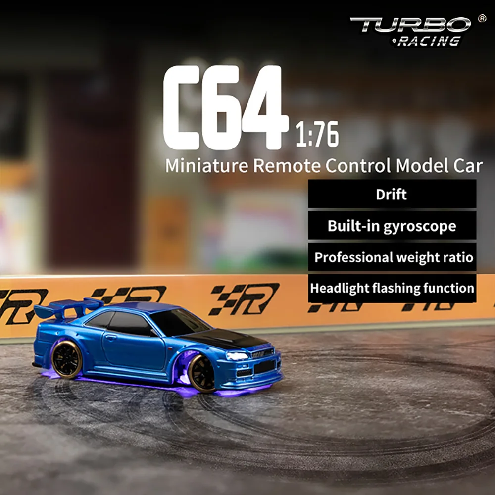 

Turbo Racing 1:76 C61 C62 C63 C64 C74 C75 Mini Full Scale RC Drift Car RTR Simulation Desktop Remote Control Car