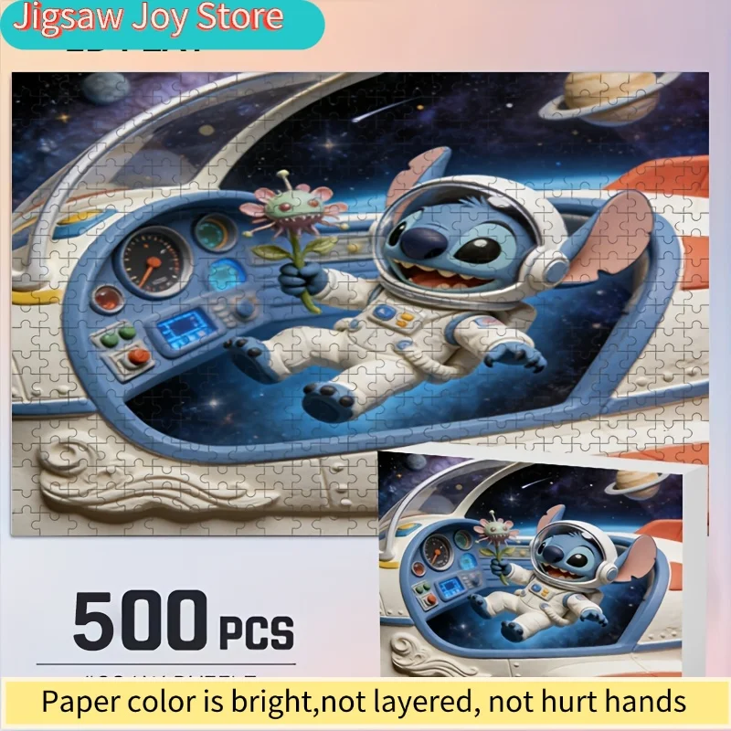

Disney Stitch and Mickey Home Decor Print | 2D Flat Jigsaw Puzzle, Ideal for Adult Puzzle Challenge, Perfect for Christmas, L