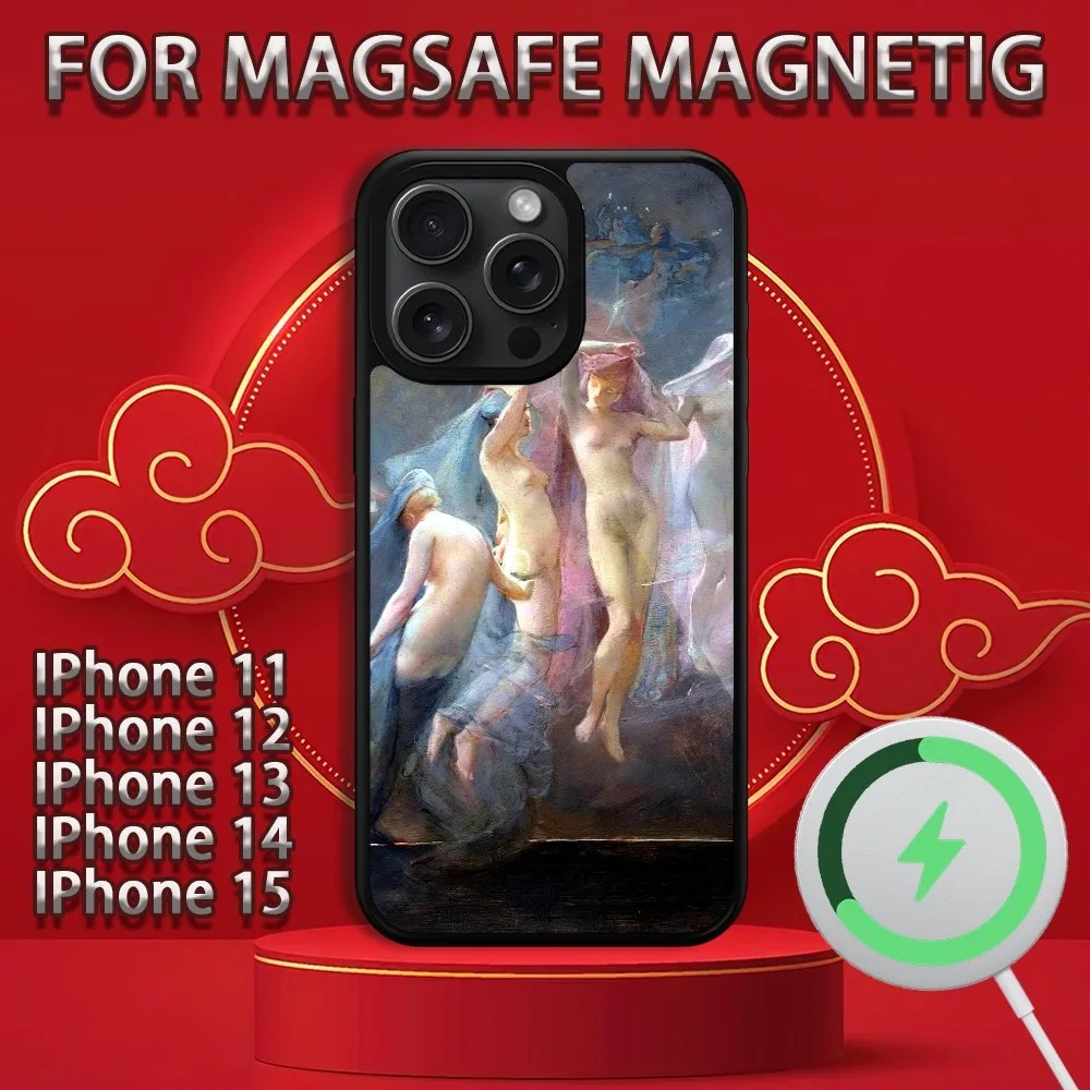 Art S-Sarah Paxton Ball Dodson  Phone Case For iPhone 15 14 13 12 11 Pro Max Plus Magsafe Magnetic Wireless Charging Cover