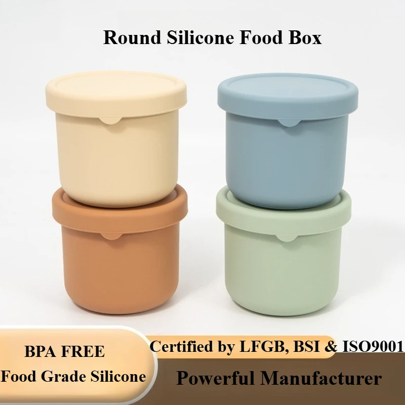 BPA FREE 250ml Round Lunch Box, Microwave Safe Food Container, Fridge Fresh-Keeping Fruit Box, For Whole Family Use