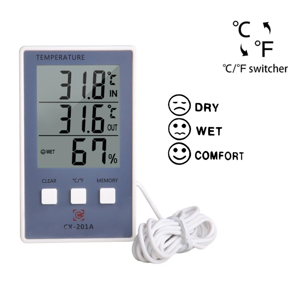 LCD Digital Thermometer Hygrometer Temperature Indoor Meter Sensor Convenient Humidity Meter Gauge Instruments Weather Station