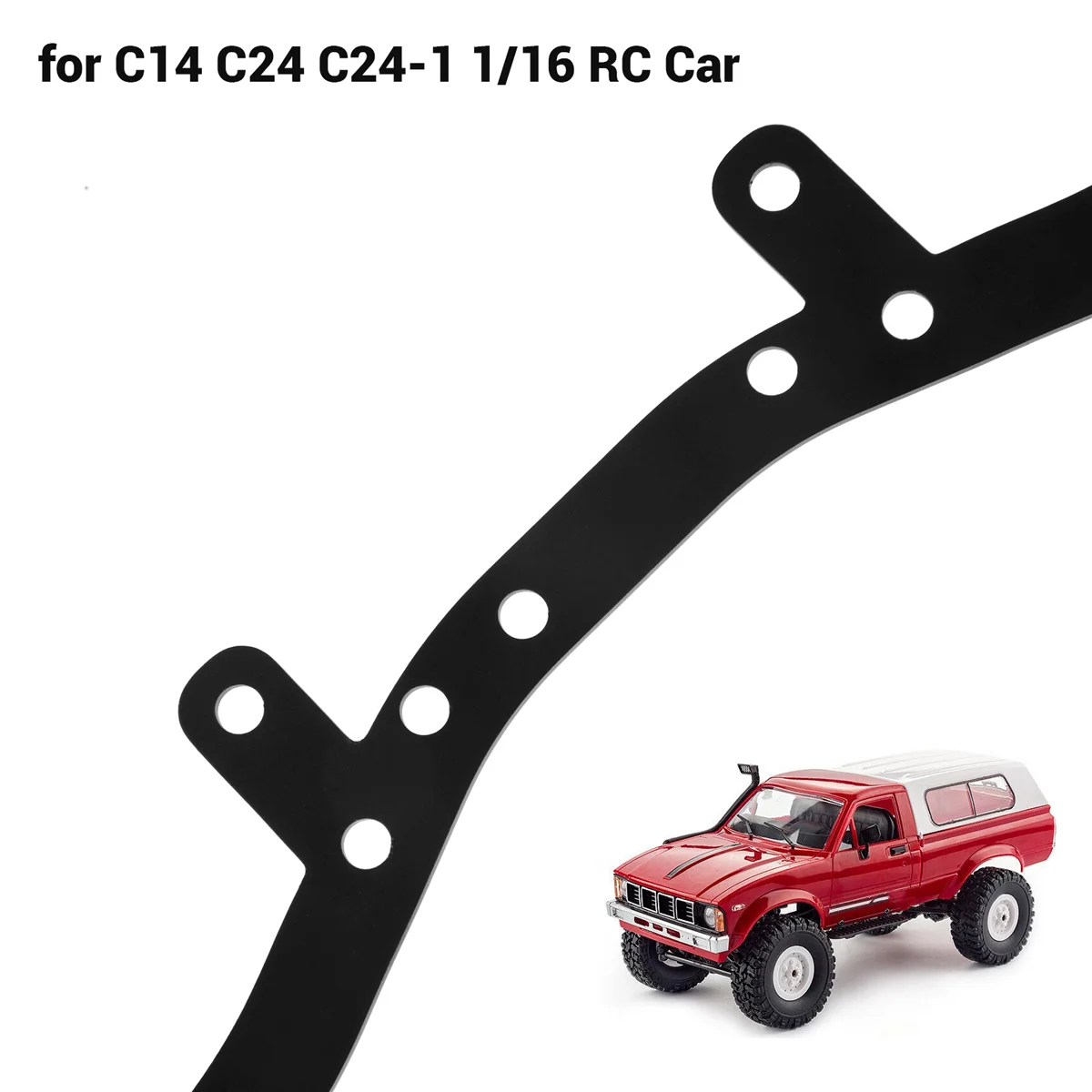 BFYL-2 шт., металлическое шасси, балка, боковая рама, шасси для WPL C14 C24 C24-1 1/16, детали для обновления радиоуправляемого автомобиля, аксессуары