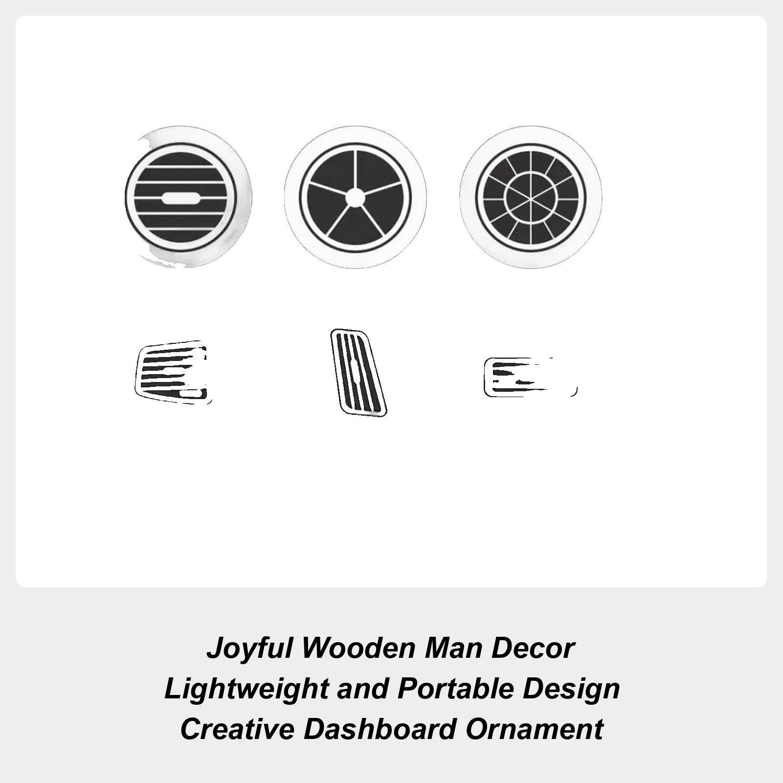 

Wooden Man Car Dashboard Decoration Car Dashboard Wooden Human Figure Decor Display Sculpture Feet Wobbling Ornament For Family