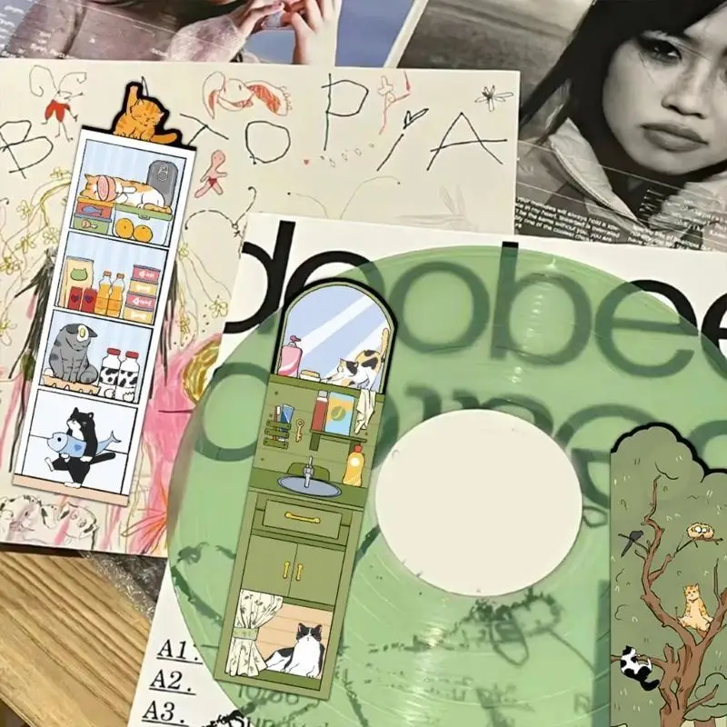 Y88B 30 Hojas Página Marcador Cats Lectura marcadores Lovely Animal Book Marker