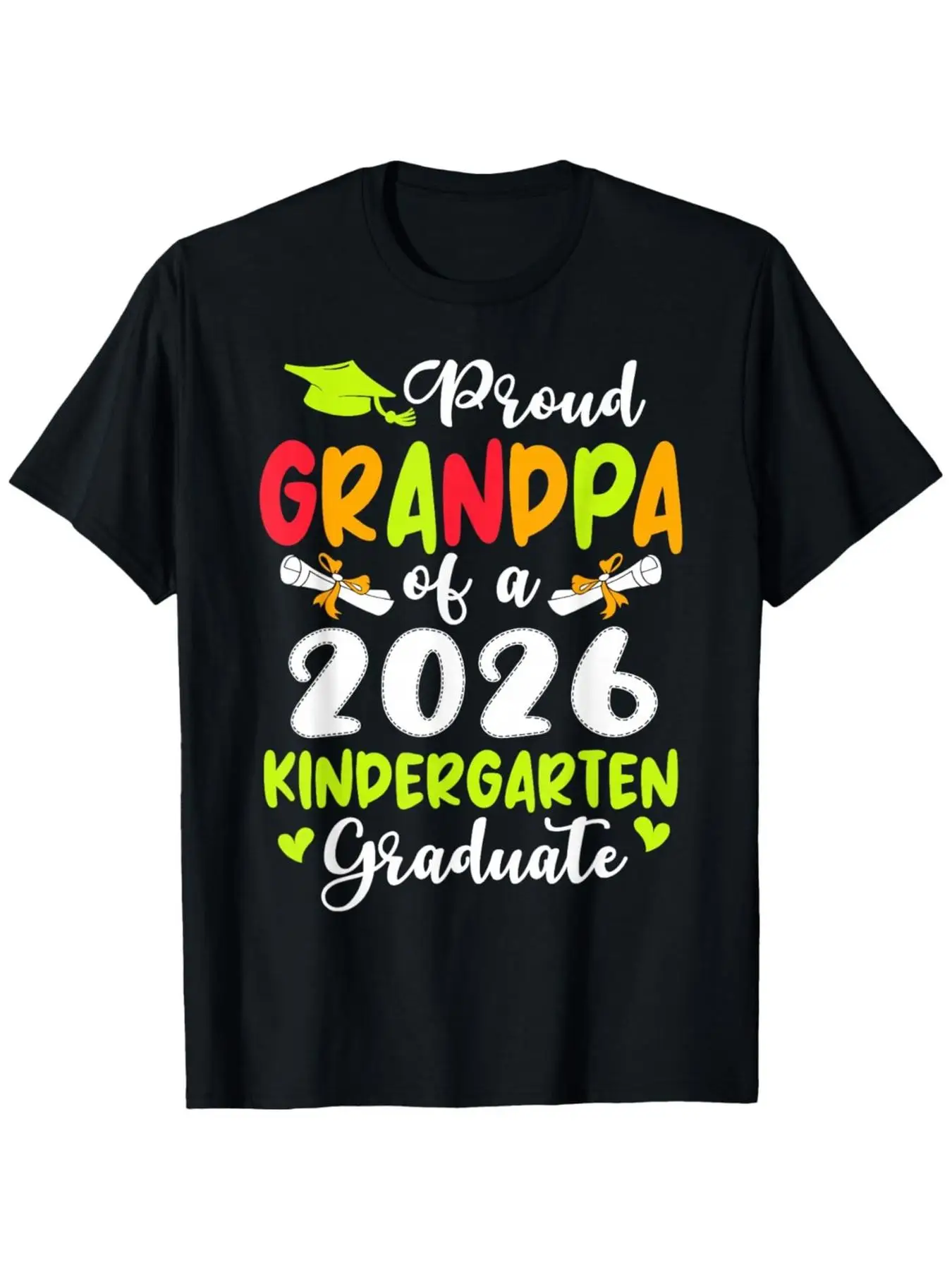 Men's Class of 2026 Graduate T-Shirt - Proud Grandpa Gift Suitable for Graduation Parties, Comfort Fit Crew Neck Tee, Ultra Soft